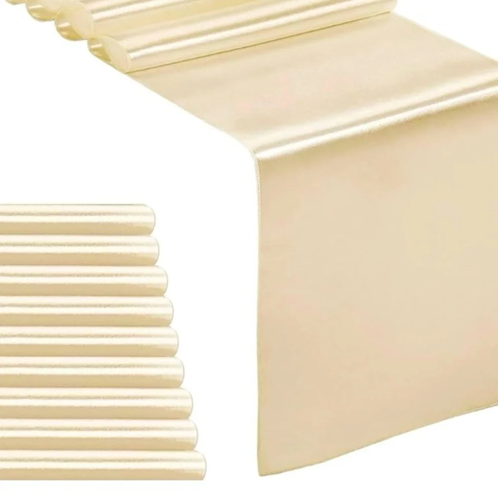 Table Runner 12”x108” in Champagne color. Brand new 10 in a pack.